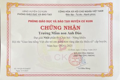 Hội thi “Giao lưu tiếng Việt cho trẻ em mầm non vùng dân tộc thiểu số” cấp huyện, năm học 2024 – 2025